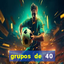 grupos de 40 dezenas da quina