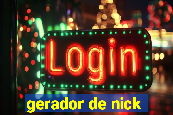 gerador de nick